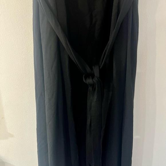 LOFT Black Midi Dress with White Accents - Picture 5 of 7